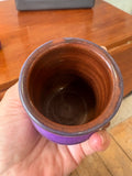 Pair of Small Vintage West German Pottery Pots – Mid-Century Purple Glaze