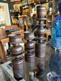 Vintage Turned Wood Candle Holders, Set of 3 | Candelabra