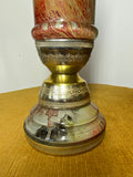 Mid-Century Soviet Shot Put Trophy – Metal & Painted Glass