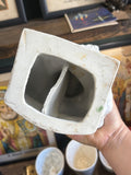 Base of Lenin bust showing hollow interior and casting strut