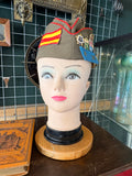 Vintage 1970s Soviet “Pilotka” Souvenir Cap with Badges & Pins
