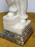 Vintage Soviet marble figure of a female bricklayer