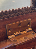 Edwardian Mahogany Bijouterie Display Table – Velvet-Lined Jewellery Cabinet with Bevelled Glass Top