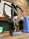 Art Deco-Style Bronzed Spelter Dancer, Mid-20th Century