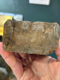 Underside of base of antique Chinese carved wood ancestor figure