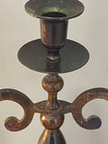 Vintage Metal Triple Arm Candleholder – Tall Elegant Candelabra