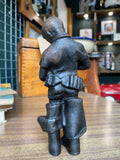 Mid-Century Soviet Military-Style Boy Statue – Spelter Figurine with ‘KICA’ Mark