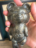 Original 1980s Bronze-Colour Metal Misha Figurine – Moscow 1980 Olympic Games Mascot