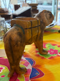 Vintage Ceramic Tiger Planter, Mid 20th Century, Hand-Painted, Mustard Yellow & Grey, No Chips or Cracks