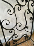 Pair of Vintage Wrought Iron Grilles – Timeless Elegance for Home & Garden