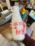 Rare 1960s Vintage Milk Bottle – Wilts Farm Dairy Shop Display Piece