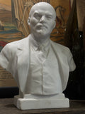 1960s Lomonosov Porcelain Bisque Bust of Lenin – 17.5cm High
