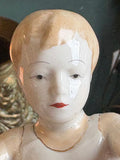 Mid-Century Russian Porcelain Figurine – Boy with Football – Chudovo Factory – 14cm High