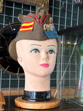 Vintage 1970s Soviet “Pilotka” Souvenir Cap with Badges & Pins