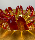 Murano art glass flame bowl