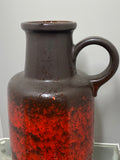 Vintage 1970s Scheurich Keramik Lava Floor Vase – West German Pottery