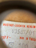 1960s West German Pottery Lamp by Hustadt-Leuchten – Original Shade & Working Condition