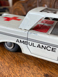 Vintage 1960s Tin Friction Toy Ambulance – Made in Hong Kong