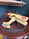 Vintage Metal Nieuport 17 Biplane Model | WWI French Aviation Militaire Fighter Collectible