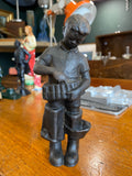 Mid-Century Soviet Military-Style Boy Statue – Spelter Figurine with ‘KICA’ Mark