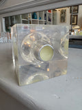 Vintage Pierre Giraudon Light Bulb Acrylic Paperweight – Late 20th Century French Design