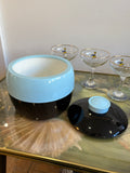 Vintage 1950s/60s Embee Two-Tone Blue and Black Ice Bucket