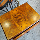 Edwardian burr walnut hall table