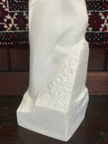 Large Vintage Soviet Porcelain Lenin Statue – Marble Effect, Signature across base (40cm)