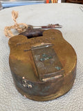 Vintage Indian Brass Padlock | Rahmatulla & Co, 8 Lever, with Key