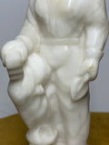 Vintage Soviet marble figure of a female bricklayer