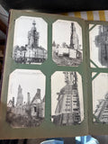 Album page with antique postcards of Béthune and ruined Mont-Saint-Éloi towers