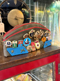Vintage 1970s Soviet “Pilotka” Souvenir Cap with Badges & Pins