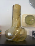Large Mould-Blown Glass Vase in Swirled Earth Tones – 33.5cm