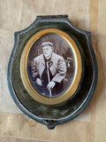 Antique Shield-Shaped Photograph Case with Portrait – Late Victorian / Edwardian, c.1880–1910