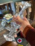 Vintage Rogaska Crystal Cobra Candlestick – Slovenian Lead Crystal Sculptural Candle Holder, 27cm