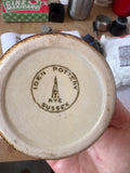 1970s Iden Pottery Mustard Pot with Lid – Rye Sussex, 9cm