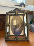 Edwardian Postcard c.1900s–1910s in Ornate Mirrored Frame