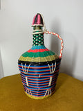 1960s French Scoubidou Carafe – Vintage Woven Plastic Design