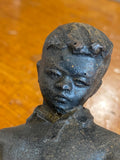 Mid century Soviet statue of young boy