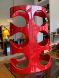 2009 Umbra Wine Rack by Ron Lerner – Red Sculptural Design – Holds 6 Bottles