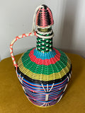 1960s French Scoubidou Carafe – Vintage Woven Plastic Design