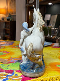 Soviet Porcelain Figurine of Girl with Horse, mid-20th century Gorodnitsa