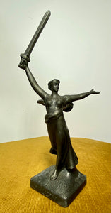 Vintage Soviet statuette ‘The Motherland Calls’