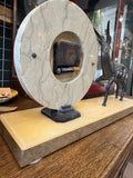 Art Deco Marble Mantel Clock with Stag Garniture – 1930s