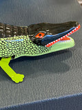 Vintage Wind-Up Tin Inertia Crocodile – 1990s Collectible Toy