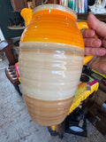 Vintage Shelley Harmony Ware Jug — Orange Graduated Drip Glaze, England, 20cm