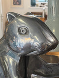 Close-up of squirrel nutcracker head and detail