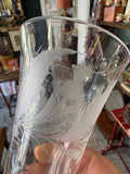 Edinburgh Crystal Trumpet Vase — Cut & Etched Thistle Pattern, Scotland, 21.5cm