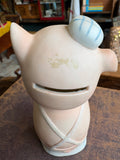 Vintage Bisque Porcelain Pig Money Bank | Anthropomorphic Piggy Bank | c.1950s–60s