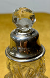 Victorian Pressed Glass Perfume Bottle – Sterling Silver Collar